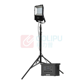 通明 TORMIN 充电式升降移动工作灯 ZW3531-2000 100W DC24V IP65 LED 锂电供电 2.8m 19.5h (黑色)