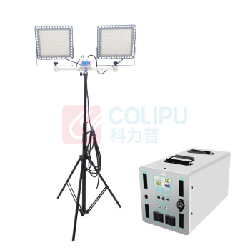 和齐顺 Hikesun 移动抢修灯 HQS-QX008GZ 24V 800W IP65 LED 锂电池供电 (银色)