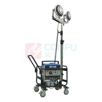 通明 LED升降移动照明灯 ZW3520C-L100X2 2X100W IP65 AC220V 5000K (黑色) 抢险施工应急灯 工作时间6h
