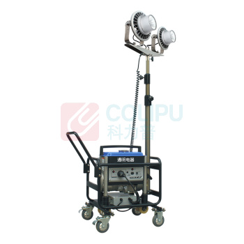 通明 LED升降移动照明灯 ZW3520C-L60X2 2X60W IP65 AC220V 5000K (黑色) 抢险施工应急灯 工作时间6h