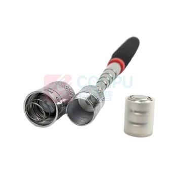安赛瑞 LED灯强磁性伸缩捡拾器 410024 材质:不锈钢杆+LED灯头 尺寸:伸展长度79cm 收缩长度19cm 管径3.6mm7mm 重量:80g