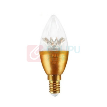 佛山 尖泡晶钻系列 C37 6.5W E14 亮金 透明罩