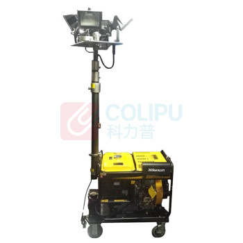 和齐顺 Hikesun 全方位自动泛光工作灯 DQ-6110B 发电机5kW 照明2000W IP65 220V 暖白金卤灯 (黄色)