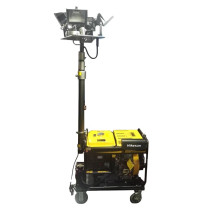 和齐顺 Hikesun 全方位自动泛光工作灯 DQ-6110B 发电机5kW 照明2000W IP65 220V 暖白金卤灯 (黄色)