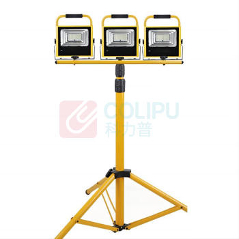 明特佳 MINGTEJIA LED手提式工作灯 MTJ-ZYJ9401 100W (黄色) IP65 续航时间≥8h DC5V 5700K (含3m三头伸缩支架组件)