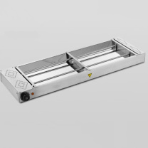 OIMG 挂式双管食物保温灯 不锈钢管型 1205mm*300mm*65mm (银色) 包安装调试