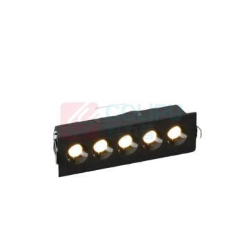 西顿 CDN 嵌入式天花格栅灯 14.8cm*4.5cm 谱10W防眩雅黑3000K钻孔13点9*3点57