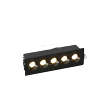 西顿 CDN 嵌入式天花格栅灯 14.8cm*4.5cm 谱10W防眩雅黑3000K钻孔13点9*3点57