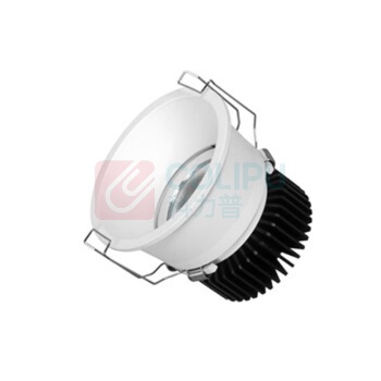 三棵松 嵌入式射灯 SD09白壳7W-开孔75MM 暖光3500K