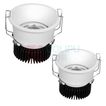 三棵松 嵌入式射灯 SD09白壳7W-开孔75MM 暖光3500K
