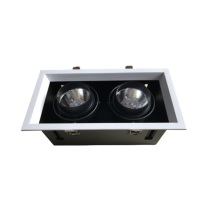 西蒙 LED嵌入式双头格栅灯 LD3 尺寸:L282*W152*160mm 开孔:L270*140mm 功率:2*40W 色温:4000K 角度:45°
