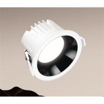 雷士 全光谱嵌入式筒灯 12w 开孔75mm 三色调光 (白色) 家用窄边深杯防眩筒灯客厅走廊玄关筒灯