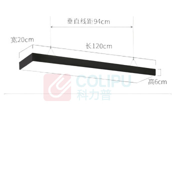 灯灵 吸顶灯 JD037 LED 单色白光 48W 黑色 开关式 5~8㎡ 2.7~3m(含) 亚克力 (黑色)