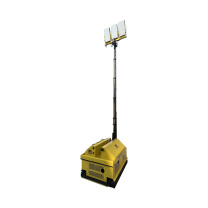 惠乐为 全地形照明灯塔 HXN104K-QDX 260VAC 3*1000W IP65 起升高度5.4m 发电机 (黄色)
