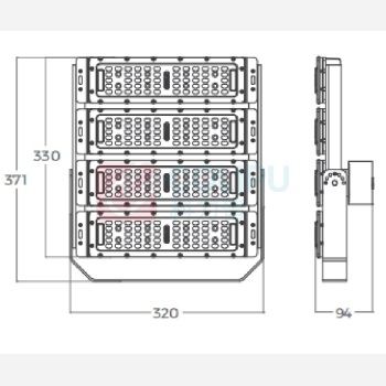 大地之光 吸顶灯 DDZG-AN212-200C LED 功率200W,外形尺寸320*370*94mm 防护等级IP65,防腐等级WF2,产品重量3.7kg