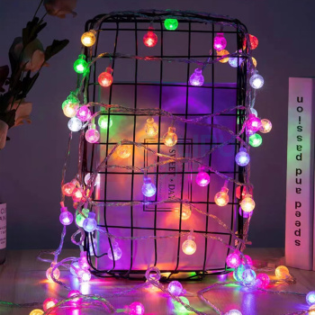 贝工 彩灯串 3米20灯 LED 3W 球形 1800 3m 六彩色 3~4.5V 3米/卷 卷