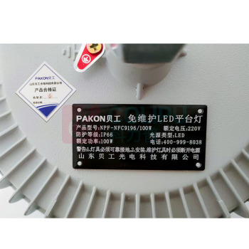 贝工 LED免维护三防平台灯 NPF-NFC9196/100W (灰色)