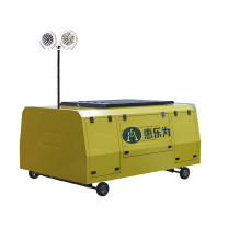 惠乐为 应急照明灯塔 LB6193-150K 220VAC 2*60W IP65 升起高度2.5m 发电机供电 (黄色)