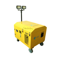 凯瑞 手拉式移动工作灯 KLG791 220VAC 2x100W 6000K LED IP40 发电机供电 举升高度2.5m (黄色)