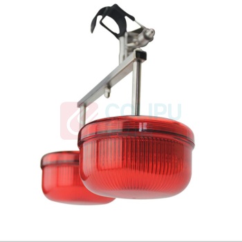 通明 TORMIN 太阳能警示灯 ZW4308D 2×1W IP66 DC3.7V 6000K 50h (红色)
