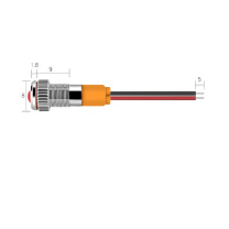 汇君 LED防水金属指示信号灯 9-24V 6mm (黄光)