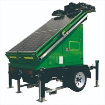炽翼 自动化太阳能储电照明一体化灯塔 CHY-DT01 1200w 24v IP65续航时间≧12h 升降高度≧9m (绿色)