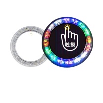 安赛瑞 太阳能警示灯 8K00017 触摸开关圆形常亮款10颗强磁安装款 材质:ABS 规格:10x10x2.5cm