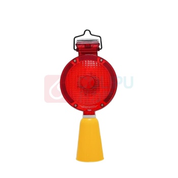 安赛瑞 太阳能路锥警示灯 14489 LED光源 红色灯头 175×175×380mm
