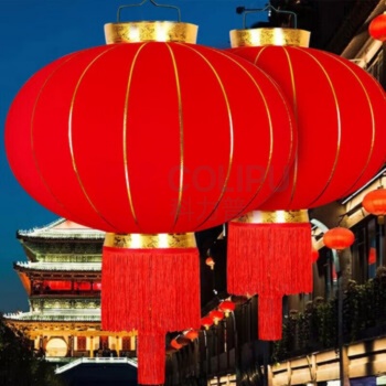 欧妮姿 新年灯笼 100#大红灯笼 2只/对 (大红)