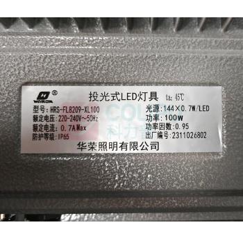 WAROM 华荣 投光灯具 HRS-FL8209-XL100 100W