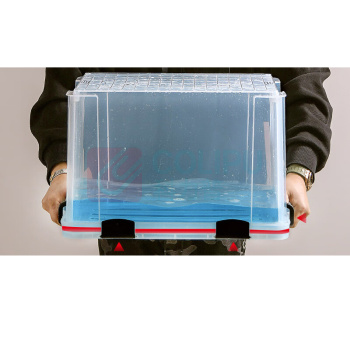 禧天龙 高透大号密封箱40升 50.5*37*30CM 【升级6卡扣】 40L