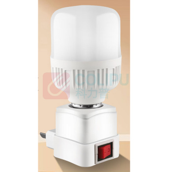 腓立比 led灯泡插入式家用带开关 自带按钮E27通用灯头10W 带开关 LED节能插座小夜灯 10w