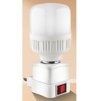 腓立比 led灯泡插入式家用带开关 自带按钮E27通用灯头10W 带开关 LED节能插座小夜灯 10w