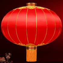 贝工 户外防水灯笼 绸布铁口灯笼 新年春节灯笼 80# 50cm 2个/组 不含光源