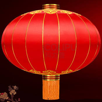 贝工 户外防水灯笼 绸布铁口灯笼 新年春节灯笼 100# 60cm 2个/组 不含光源