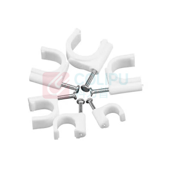 鲁橙 卡钉 LC06Y06 圆型钢钉线卡 材质升级 更耐用 6mm (白色) 100个/包