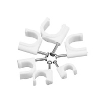 鲁橙 卡钉 LC06Y06 圆型钢钉线卡 材质升级 更耐用 6mm (白色) 100个/包