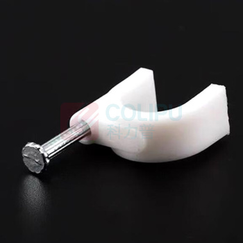 鲁橙 卡钉 LC06Y07 圆型钢钉线卡 材质升级 更耐用 7mm (白色) 100个/包