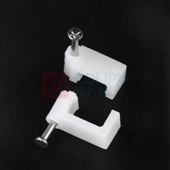 鲁橙 卡钉 LC06F06 方型钢钉线卡 材质升级 更耐用 6mm (白色) 100个/包