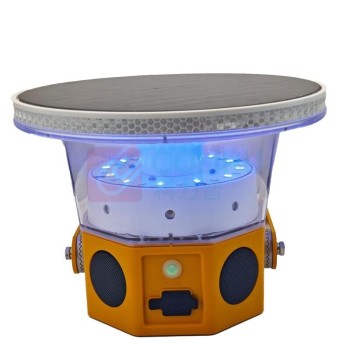 明特佳 MINGTEJIA 警示灯 JR7870E DC3.7V 1W IP66 LED 20闪/分钟 含语音警报 续航时间6天 (黄色)