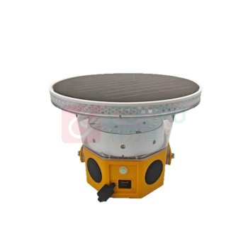 明特佳 MINGTEJIA 警示灯 JR7870E DC3.7V 1W IP66 LED 20闪/分钟 含语音警报 续航时间6天 (黄色)
