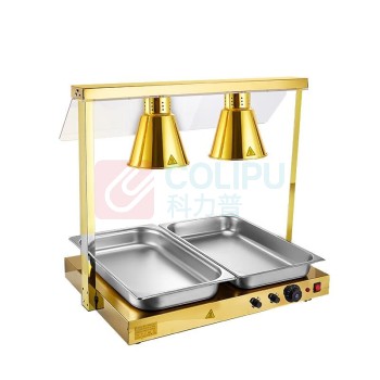 派宴 食物保温灯 550×370×700 单头铜色灯罩 不锈钢