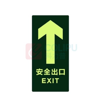鲁橙 安全出口标志灯标识地贴 LC061430 安全出口指示 15*30cm (绿色)