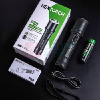 纳丽德 NEXTORCH 充电式强光手电筒 防灾应急长续航户外 超亮便携小直 标配含18650锂电池1节 P80