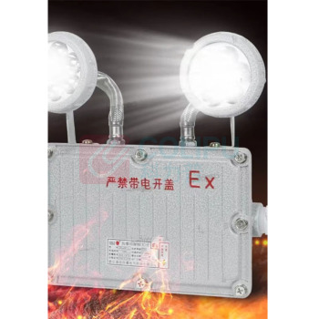 趣行 消防应急灯 防爆款充电式双头应急LED  指示牌照明灯 商用煤矿仓储安全出口紧急疏散通道标识