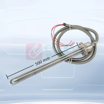 京信工 防爆潜水加热管 380V 12KW L=500 DN50 配套304温控箱