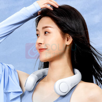 几素 迷你usb小风扇无叶 Neck Fan Life3 (FA14第二代) (灰色) 便携式空调