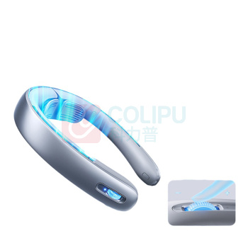 几素 挂脖风扇 5000mAh 100档冰感风13.5小时续航 (冰河银)