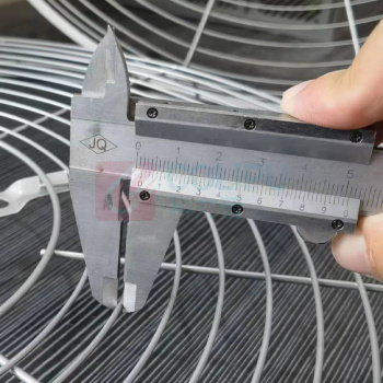 弘科 工业用FS-75落地式牛角叶摇头风扇 间距1.2cm 网丝直径0.18mm  3米线 塑钢扇叶 全铜电机 加密网