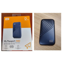 西部数据 WD 2TB NVMe 移动固态硬盘(PSSD)My Passport随行SSD type-c接口 1050MB/s 手机笔记本外置外接 WDBAGF0020BBL-CESN 【随行版】宇宙蓝|高速加密 2T (蓝色) 一年免费